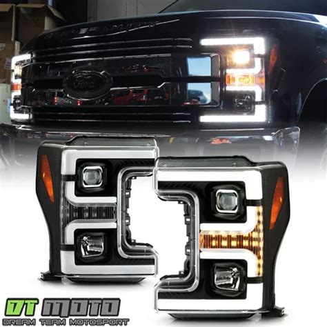 Par Faros Negro Led Drl Ford F Super Duty Xl L Meses Sin