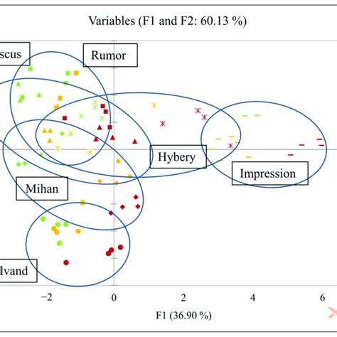 Biplot Representation Of The Principal Component Analysis According To