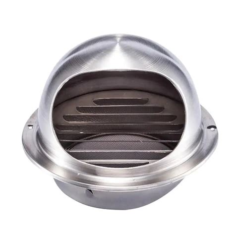 Buy New 100 120 150mm Stainless Steel Wall Air Vent Bull Nose Bathroom Ducting