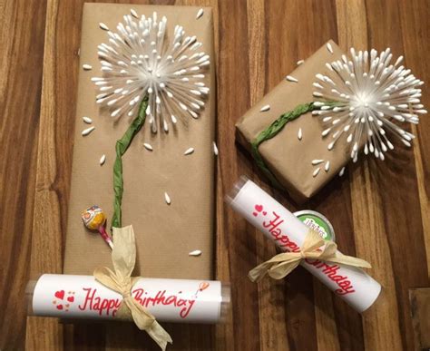 Geschenk Verpacken Pusteblume Happy Birthday Bastelidee Geschenk