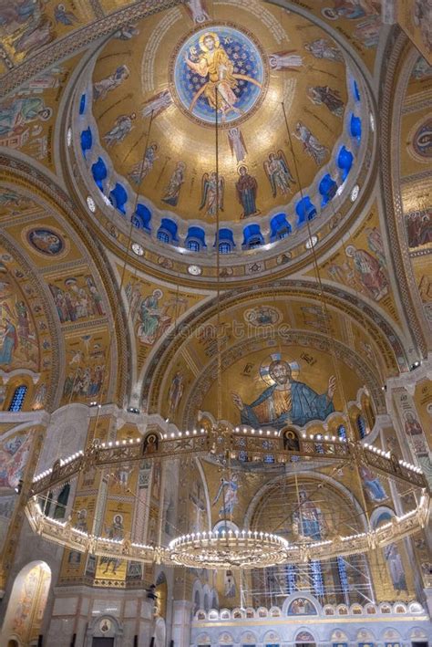 Interior Of The Church Of Saint Sava Serbian Orthodox Church In