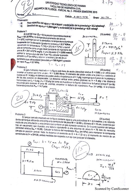 Parcial 2 Bienresuelto Mecanica De Fluidos Studocu