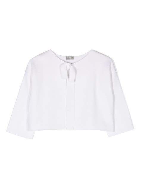 Il Gufo Bow Detail Cardigan White Farfetch