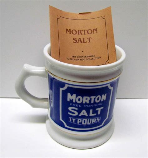 Vintage Porcelain Mug Morton Salt The Corner Store 1982 Etsy