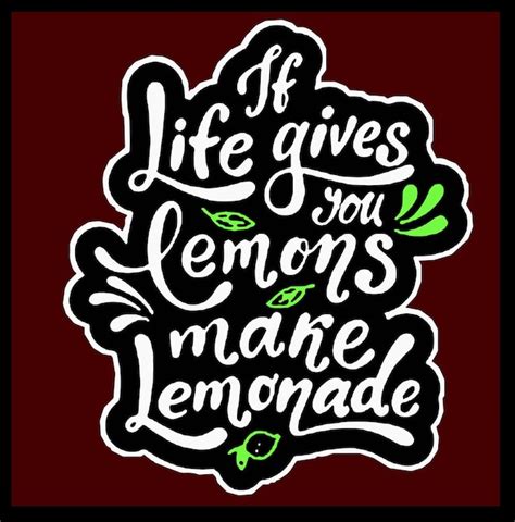 Si la vida te da limones haz limonada ilustración de tipografía de cita