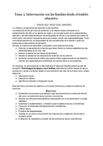 Tema 3 Intervencion Con Las Familias Pdf