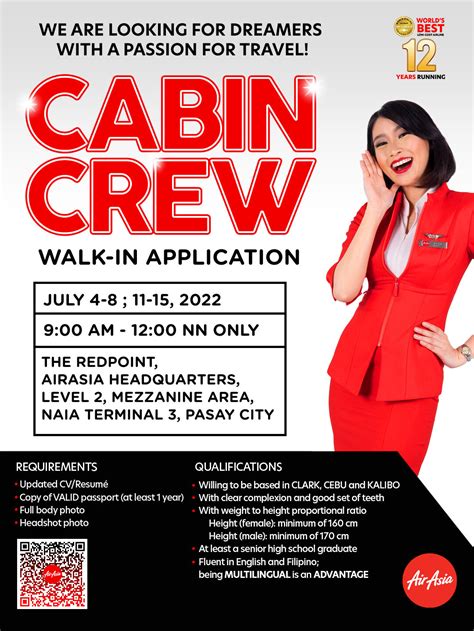 Airasia Philippines Cabin Crew Walk In Interview [manila] July 2022