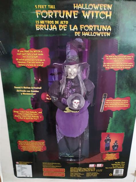 Ft Tall Lifesize Animated Fortunetelling Witch W Crystal Ball From