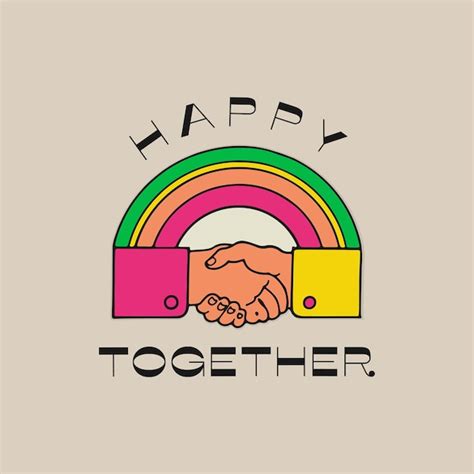 Premium Vector 60s Peace Agreement Handshake Retro Logo Old Vintage