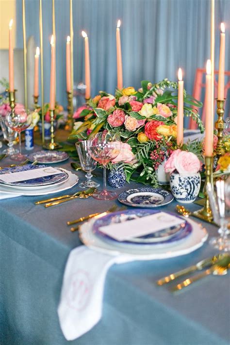 Living Coral And Blue Wedding Inspiration Beach Wedding Decorations