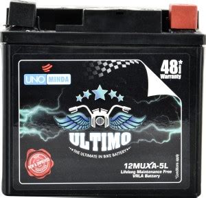 UNO MINDA 12MUXA 5L 4 2 Ah Battery For Bike Price In India Buy UNO