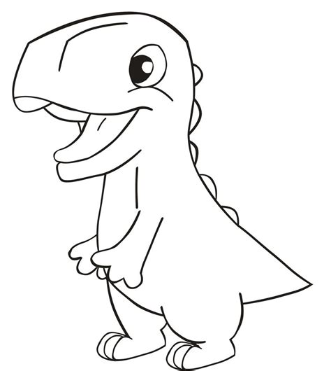 Dinosaur Head Easy Coloring Pages