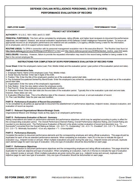 Download Dd 2906d Fillable Form