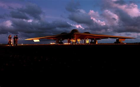 aircraft, sunset, 2000x1250 px, Northrop Grumman B, Strategic Bomber ...