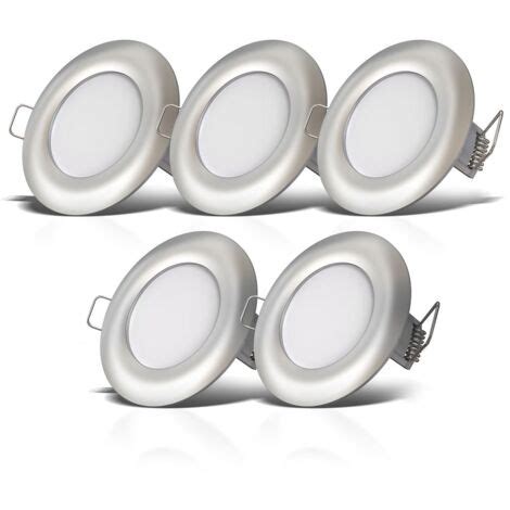 B K Licht Lot De Spots Salle De Bain Led Ip Encastrer Ultraplats