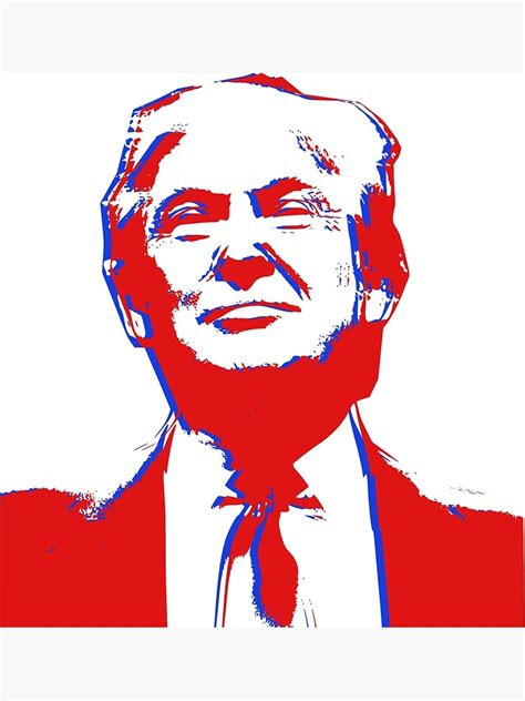 Trump Red White And Blue Poster By Magaswag Redbubble