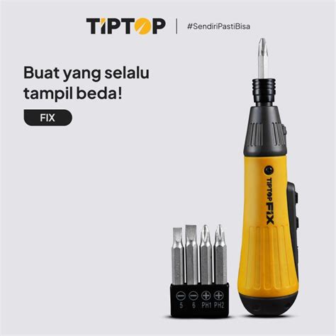 Promo Tip Top Cordless Smart Screwdriver Obeng Baterai Pintar 4 2v