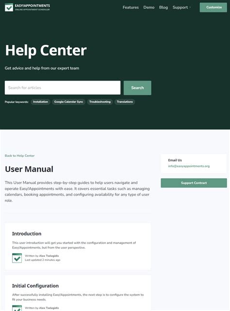 Introducing the New Documentation - Easy!Appointments