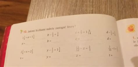 Jakimi liczbami należy zastąpić litery Zad 10 str 38 matematyka z
