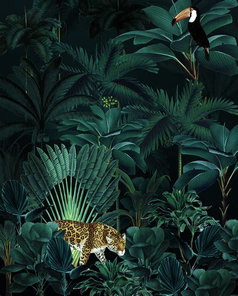 Photomurals | Digitally printed photomural "Jungle Night" by Komar®