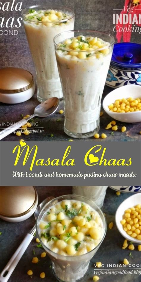 How To Make Masala Chaas Masala Chaas With Boondi Homemade Pudina