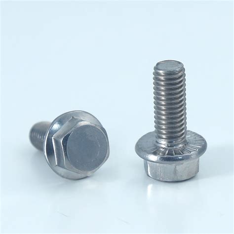 DIN6921 Hex Flange Bolts Screw Full Thread Stainless Steel 304 316 A2