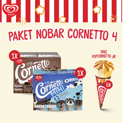 Jual Paket Nobar Cornetto 4 Es Krim Ice Cream Wall S Shopee Indonesia