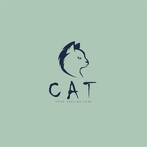 Premium Vector The Cat Logo With A Simple And Modern Design Makes The