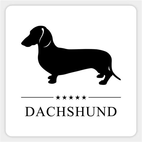 Dachshund Black Silhouette Sticker By Millersye