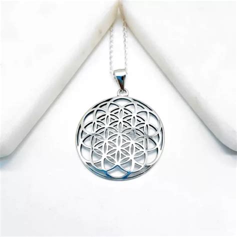 Silver Flower Of Life Pendant Geometryc