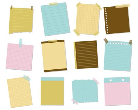 Collection Of Note Paper Blank Reminder Paper Notes Sticky Note