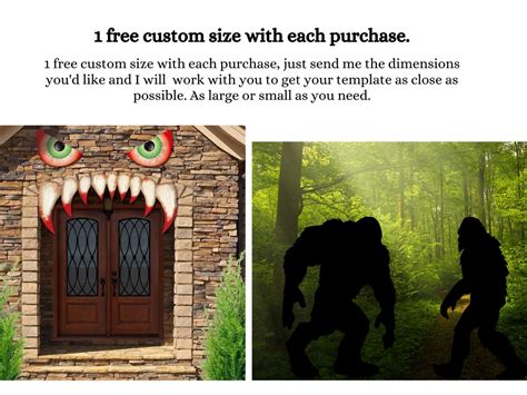 1ft To 8ft Sasquatch Silhouette Sign Pdf Stencil Template Etsy