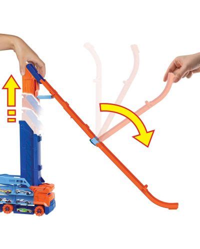 Детска играчка Hot Wheels City Автовоз с писта за спускане с количка Отлична цена Ozone bg