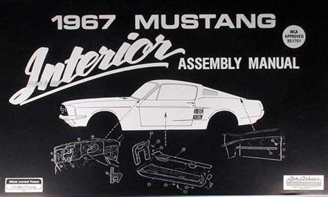 1967 Ford Mustang Interior Assembly Manual Reprint