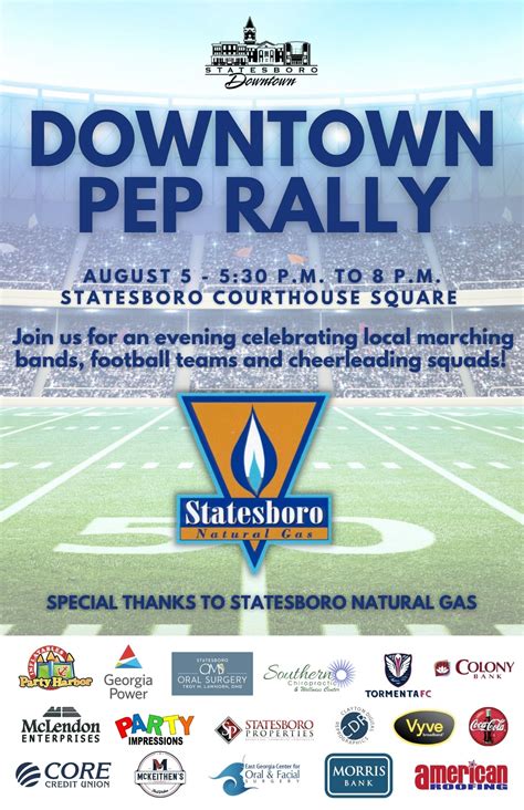 Downtown Statesboro Pep Rally Downtown Statesboro Development Authority