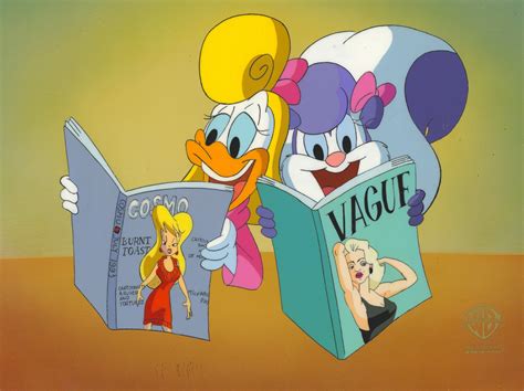 Tiny Toons Original Production Cel Shirley The Loon And Fifi La Fume In 2022 Looney Tunes