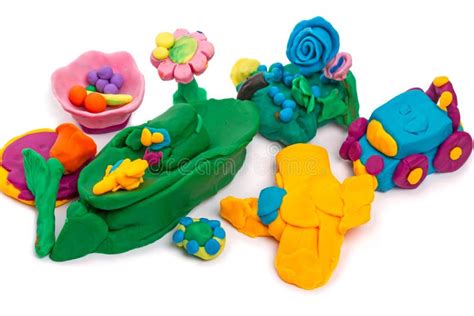 Kids Crafts Made of Modeling Clay Stock Photo - Image of multi, games ...