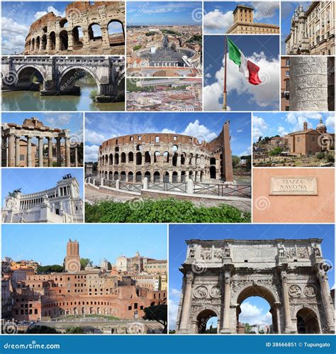 Collage De Roma Imagen De Archivo Imagen De Cuadro Turismo 38666851