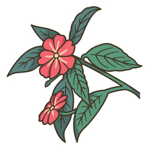 Design Png E Svg De Ilustração De Flores Vermelhas Para Camisetas