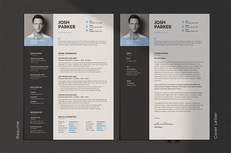 Clean Cv Resume I Josh On Behance