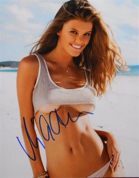 Nina Agdal Model Actress Under Boob Hand Signed Photo X W