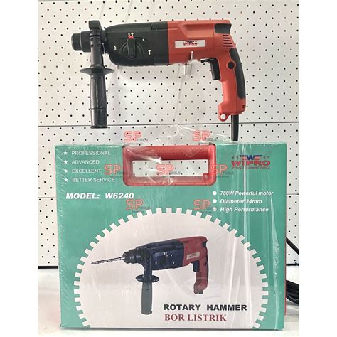 Jual MESIN BOR BOBOK BETON ROTARY HAMMER SDS 24MM WIPRO W6240 W 6240 W