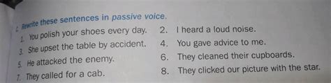 4 Rewrite These Sentences In Passive Voice Filo