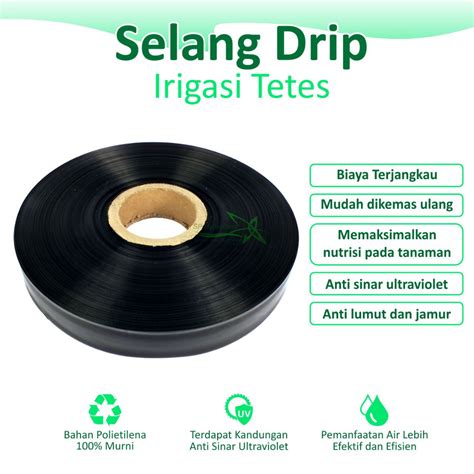 Jual Selang Drip Irigasi Tetes Pertanian 0 15 Micron X 4cm X 180meter