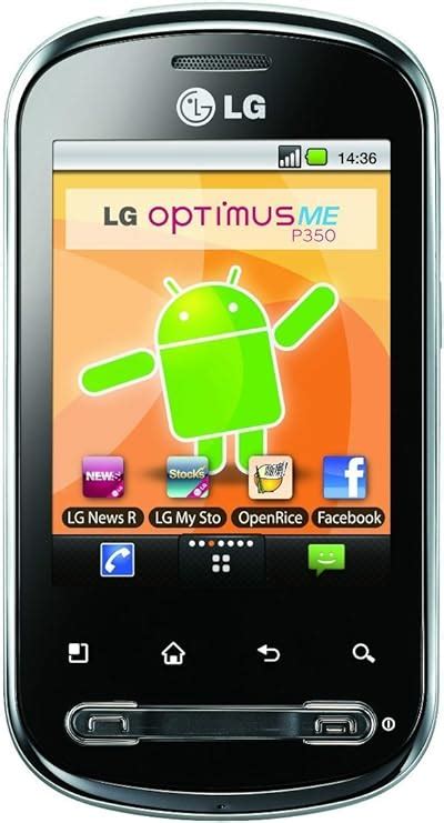 Lg Optimus Me P Black Silver Smartphones Single Sim Android