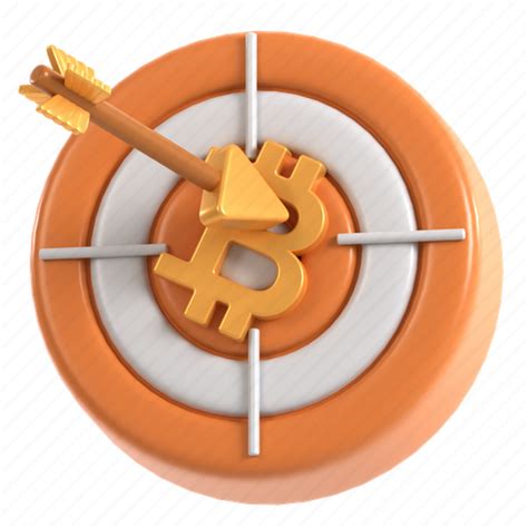 Bitcoin Target 3d Illustration Download On Iconfinder