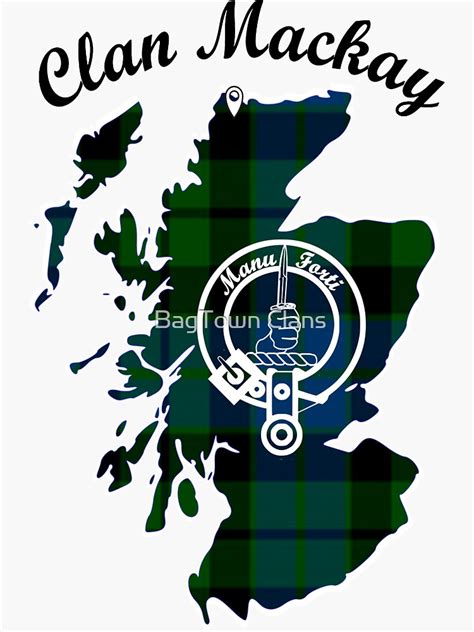Clan Mackay Scotland Map Crest Sticker For Sale By Ljrigby Redbubble
