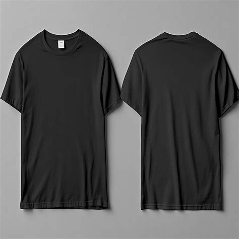 Black Tshirt template front and back mockup | Premium AI-generated image