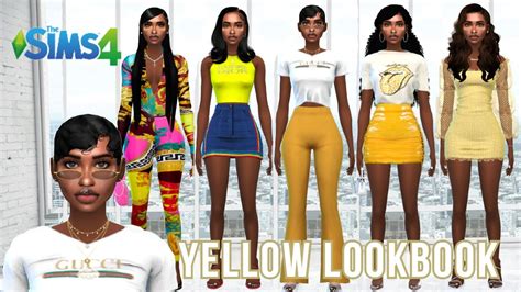 The Sims 4 CAS With CC Links Yellow CAS Lookbook YouTube