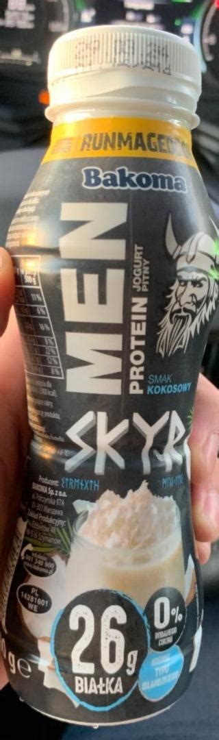 Bakoma Men Protein Jogurt Pitny Skyr Smak Kokosowy G Kalorie Kj